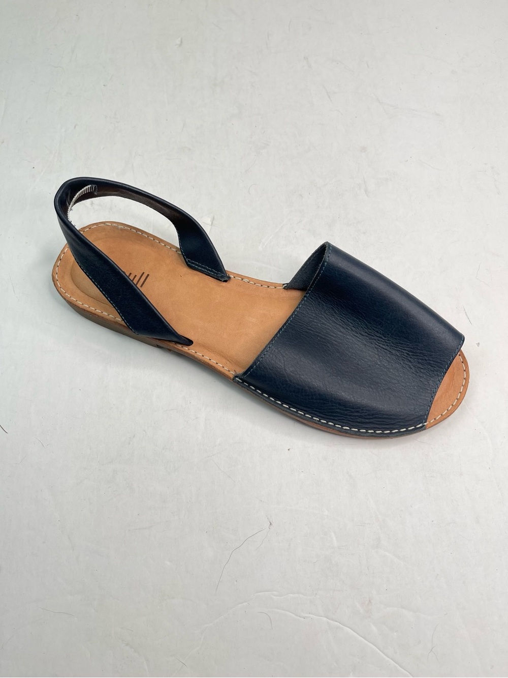 Pure Jill Menorcan Sandal Leather Minimalist Classic Coastal Flat Blue 10M